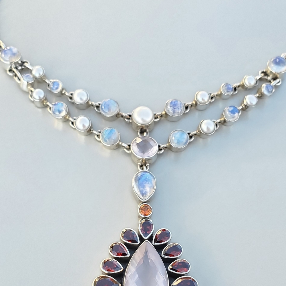 Nicky Butler Limited RAJ Collection Multi Gemstone NB Necklace Sterling #28/75 - Picture 11 of 16